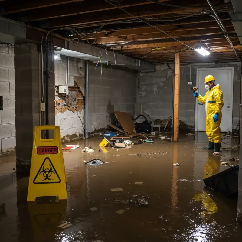 Flooded Basement Electrical Hazard in Buffalo, SD Property