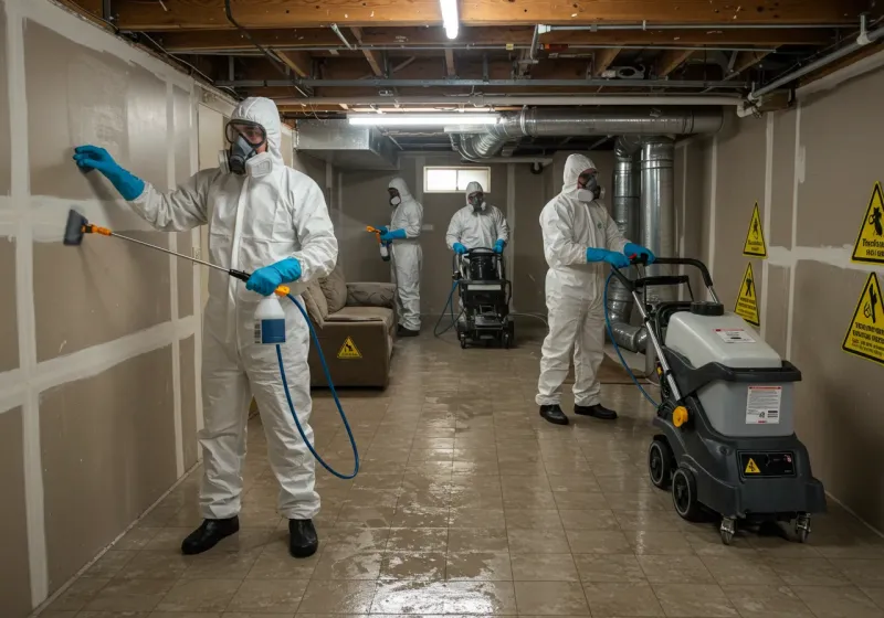 Basement Moisture Removal and Structural Drying process in Buffalo, SD